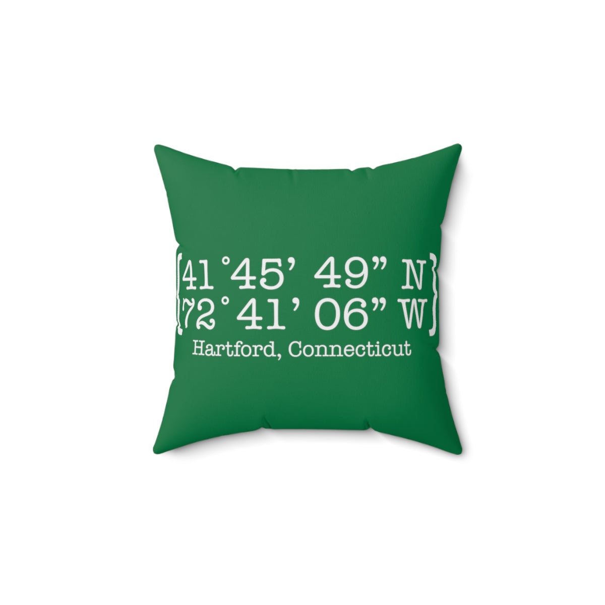 Hartford Coordinates Spun Polyester Square Pillow  Proceeds help grow Finding Connecticut's website and brand.   Click here to return to our home page.