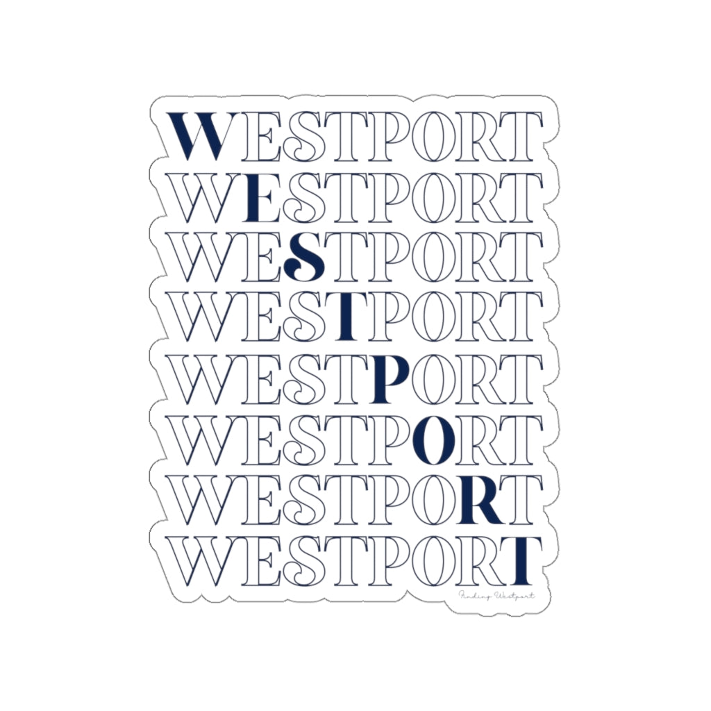 Westport On Repeat Kiss-Cut Stickers