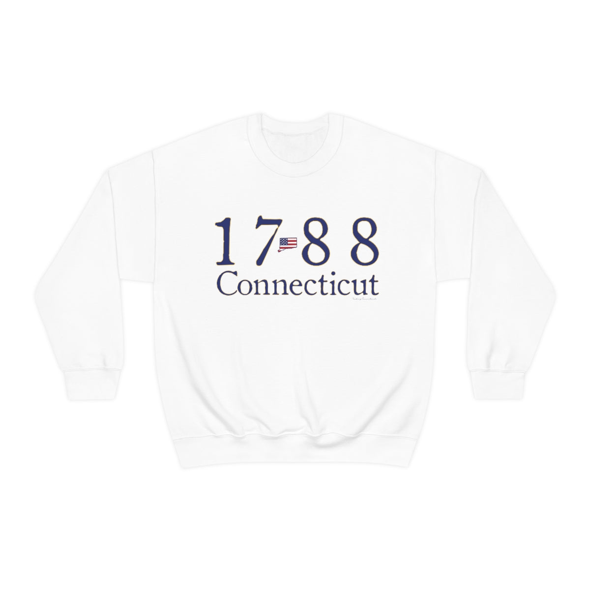 1788 Connecticut American Flag Unisex Heavy Blend™ Crewneck Sweatshirt