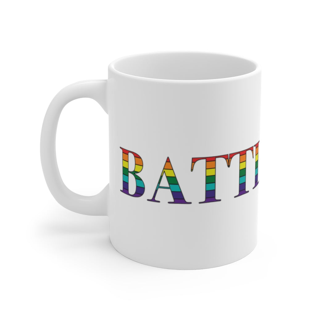 Battleboro Rainbow White Ceramic Mug