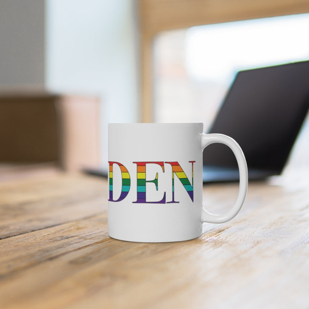 Meriden Rainbow White Ceramic Mug