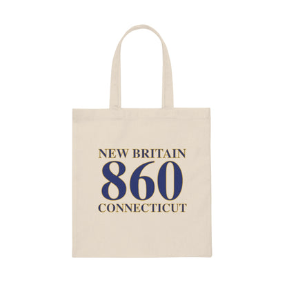 New Britain 860 Connecticut Canvas Tote Bag