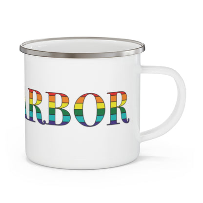 Bar Harbor Rainbow Enamel Camping Mug