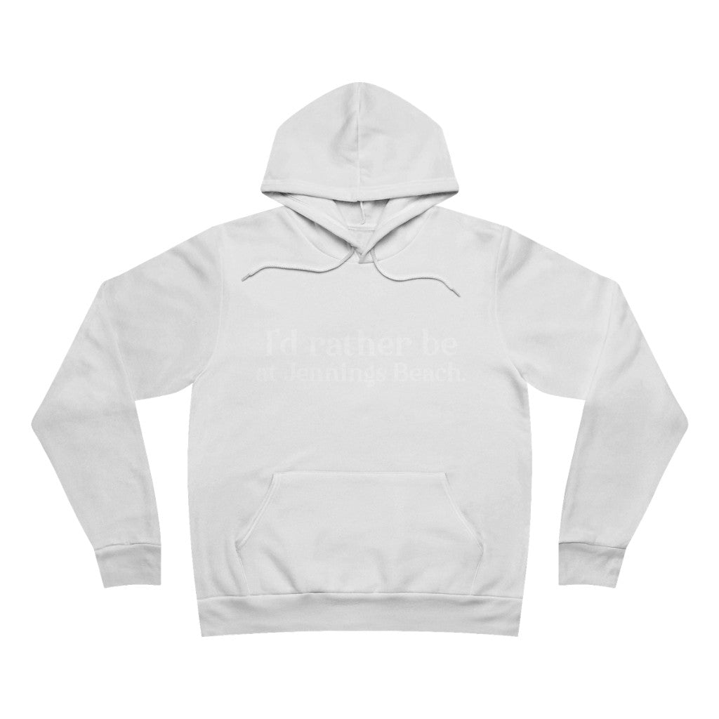 I'd rather be at Jennings Beach Unisex Sponge Fleece Pullover Hoodie