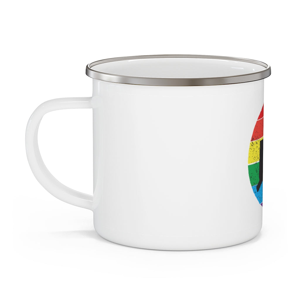 Connecticut Rainbow Enamel Camping Mug