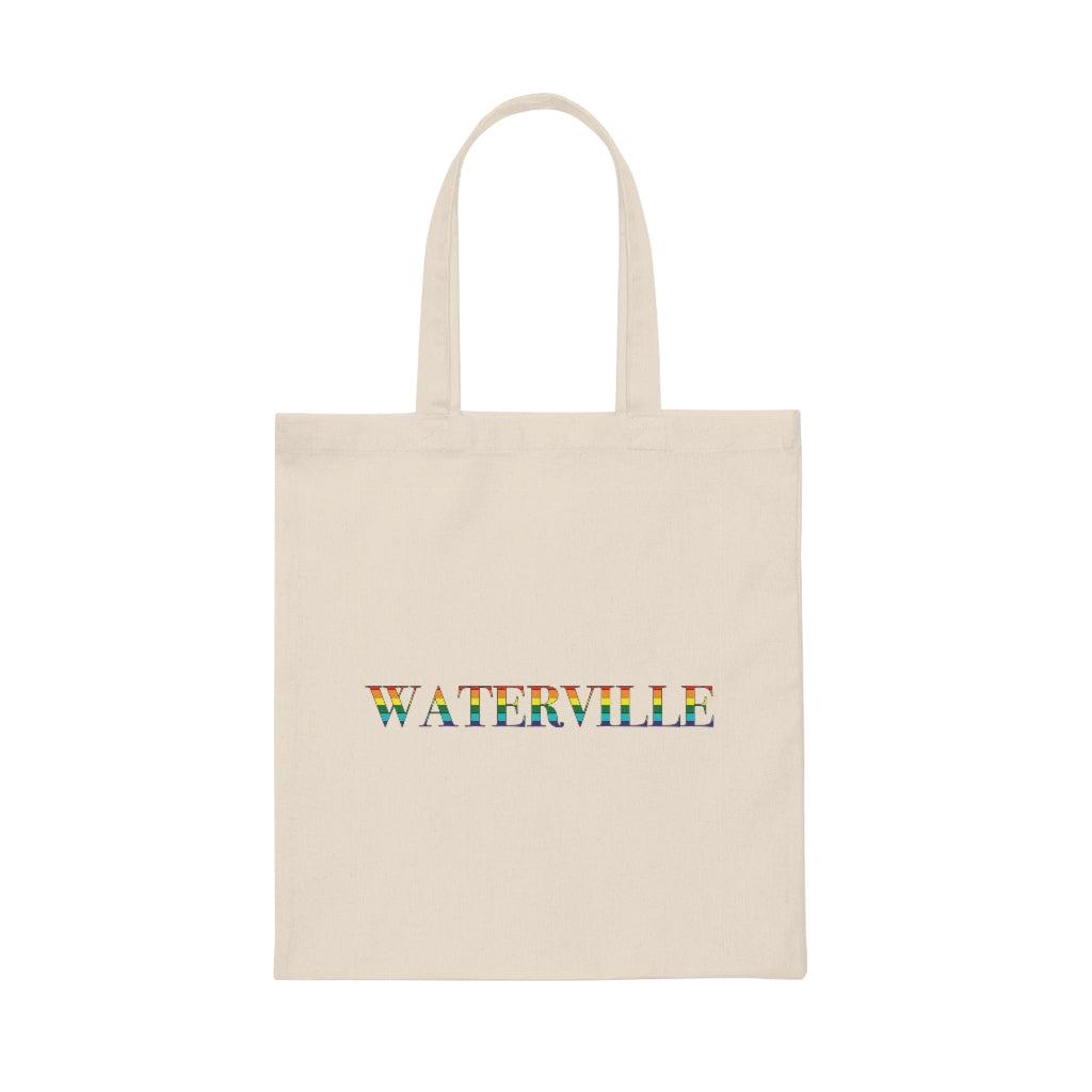 Waterville Rainbow Canvas Tote Bag