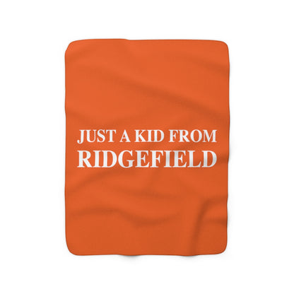 Just a kid from Ridgefield Sherpa Fleece Blanket