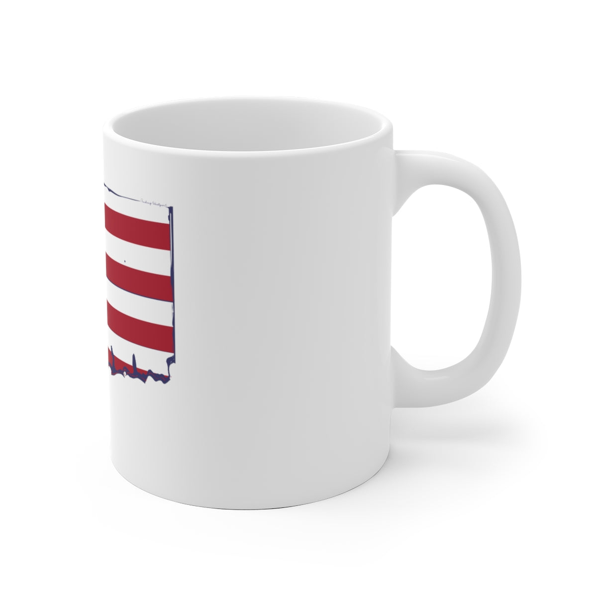 Minuteman Connecticut Flag  White Ceramic Mug