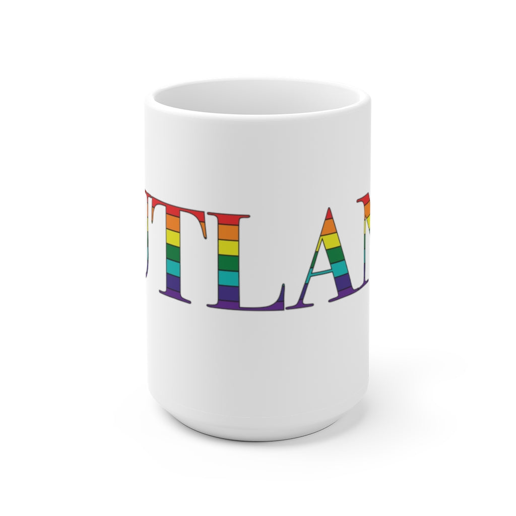 Rutland Rainbow White Ceramic Mug