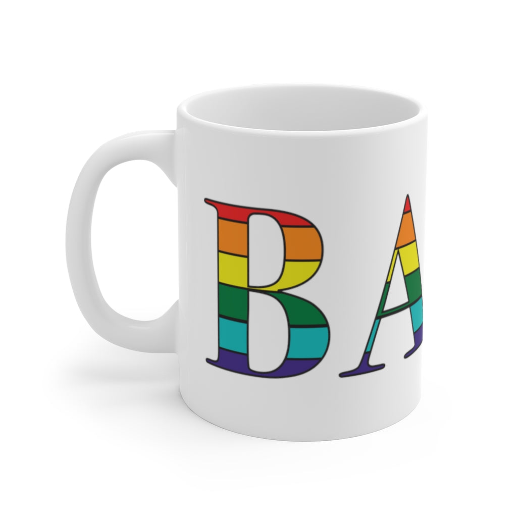 Bath Rainbow White Ceramic Mug