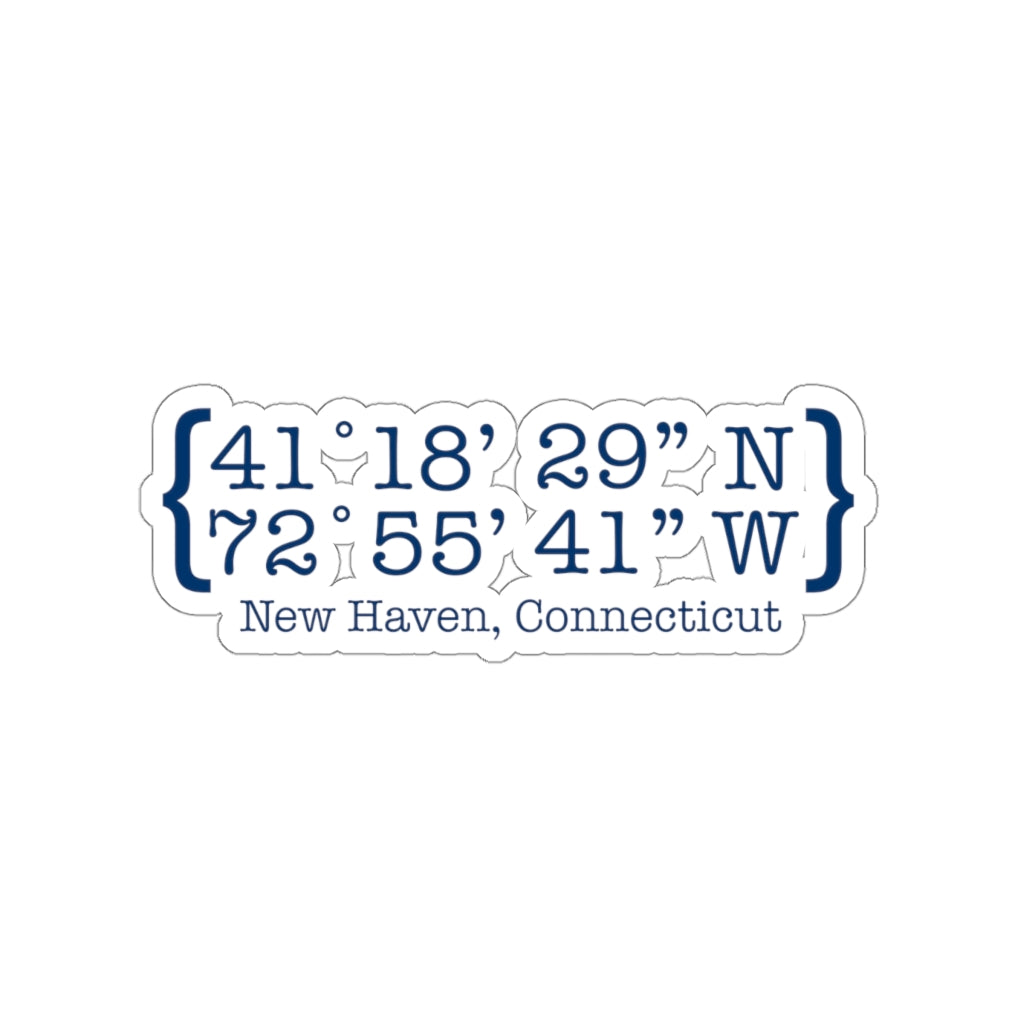 New Haven Coordinates Kiss-Cut Stickers