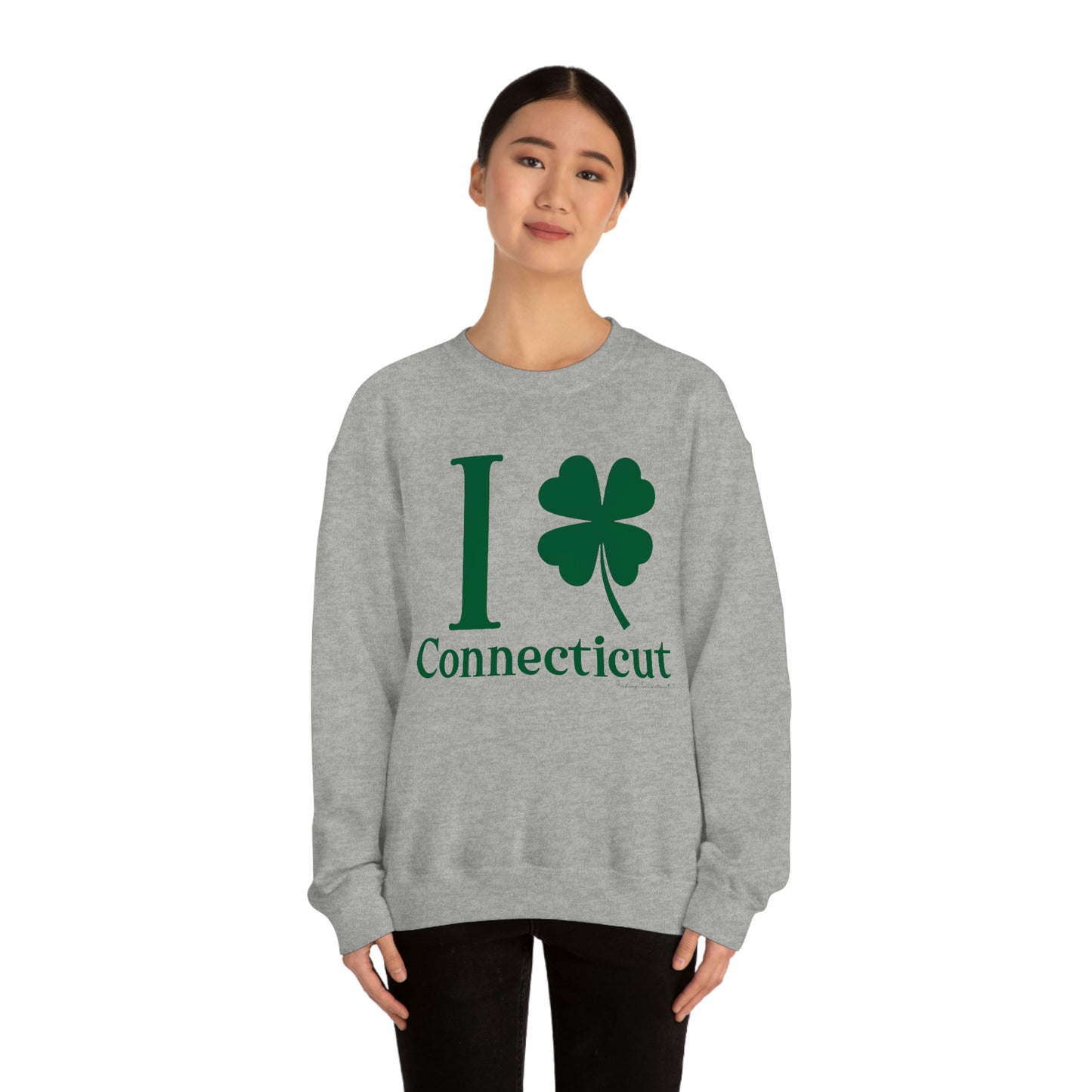 I Clover Connecticut (Green) Unisex Heavy Blend™ Crewneck Sweatshirt