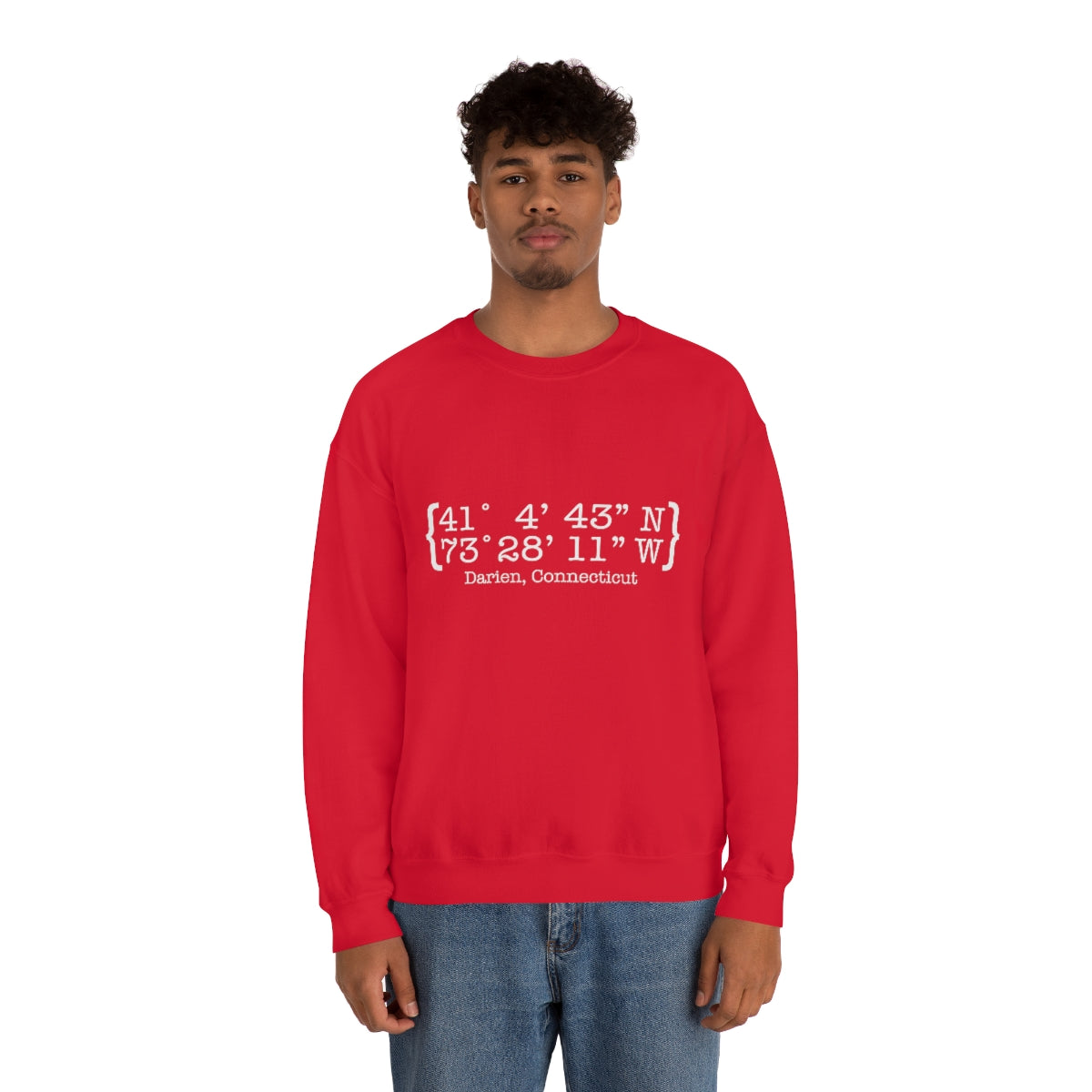 Darien Coordinates Unisex Heavy Blend™ Crewneck Sweatshirt