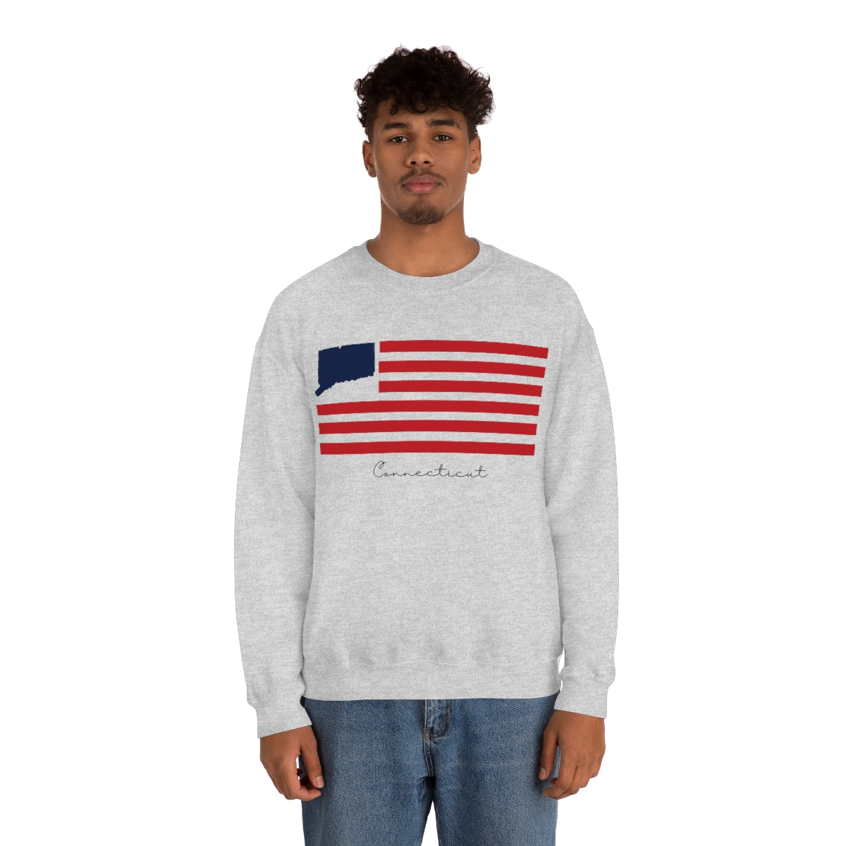 Connecticut Flag Unisex Heavy Blend™ Crewneck Sweatshirt