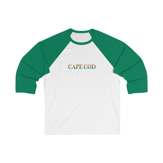 Cape Cod Rainbow Unisex 3\4 Sleeve Baseball Tee