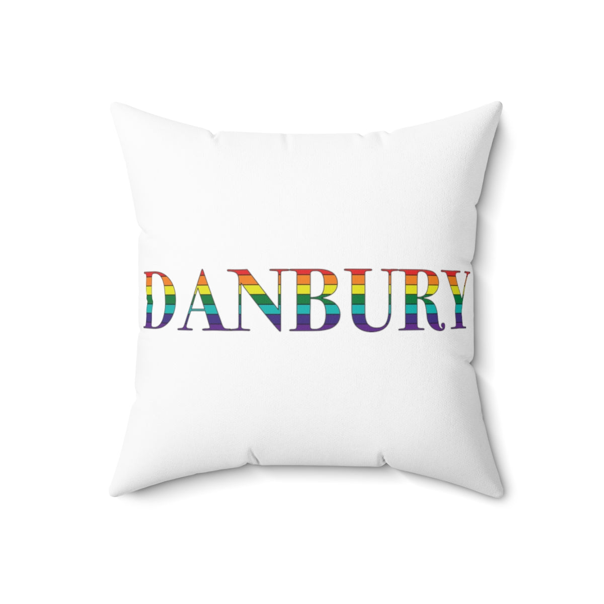 Danbury Rainbow Spun Polyester Square Pillow