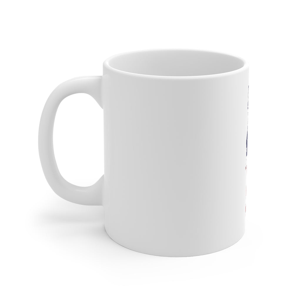 Vermont American Flag White Ceramic Mug