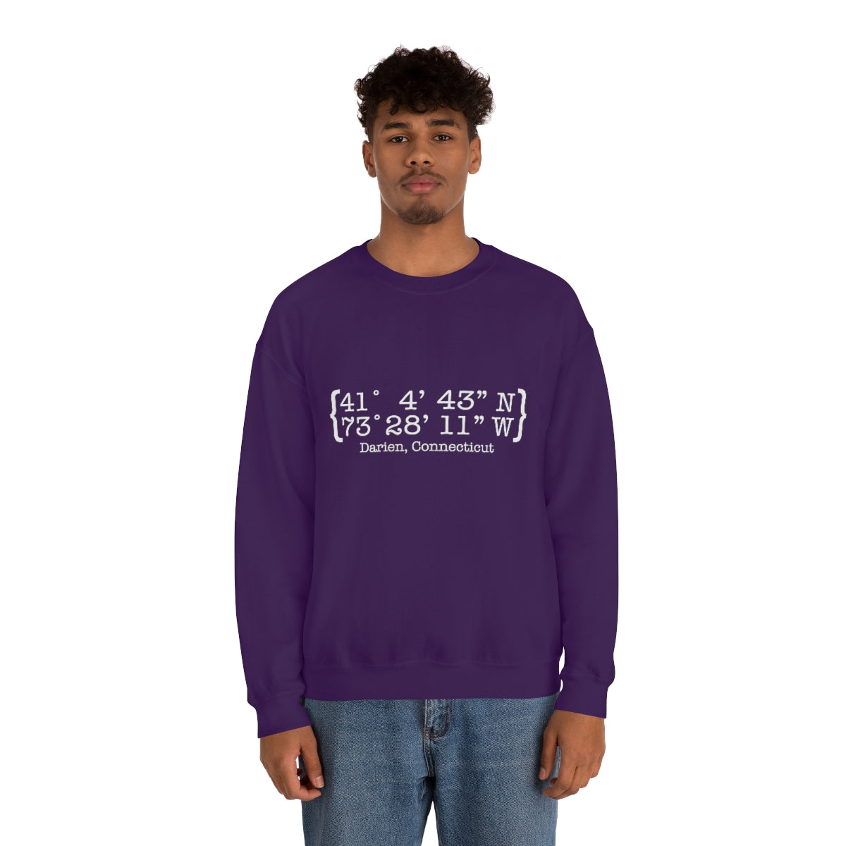 Darien Coordinates Unisex Heavy Blend™ Crewneck Sweatshirt