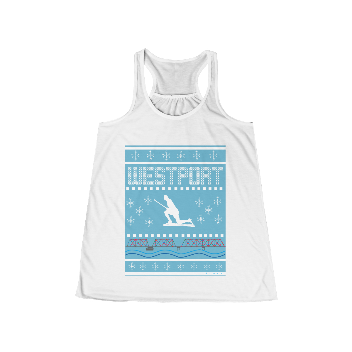 westport ct / connecticut ugly christmas sweater tank top 