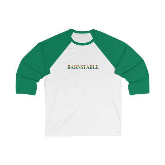 Barnstable Rainbow Unisex 3\4 Sleeve Baseball Tee