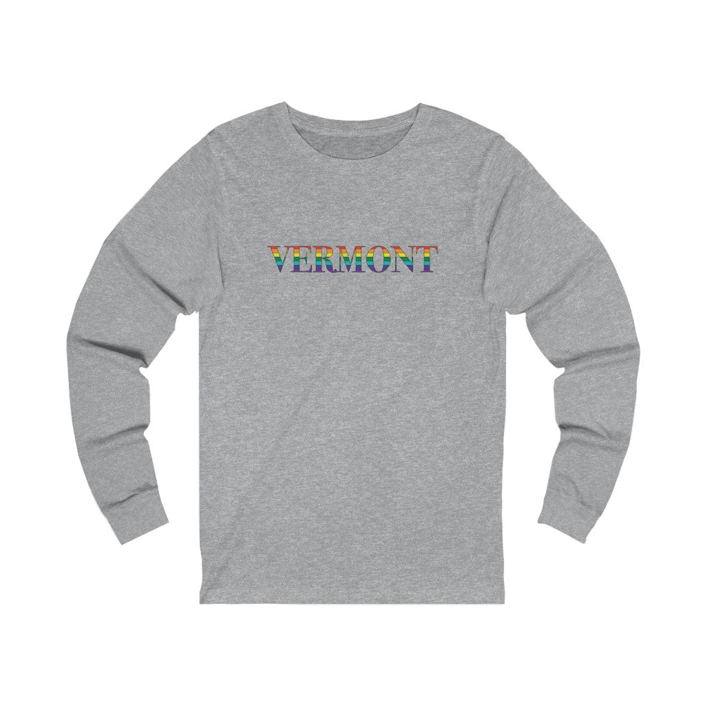 Vermont Rainbow Unisex Jersey Long Sleeve Tee