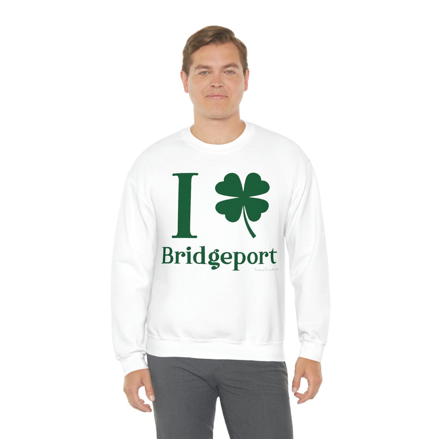 I Clover Bridgeport  (Green) Unisex Heavy Blend™ Crewneck Sweatshirt