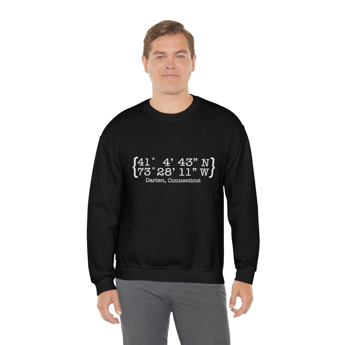 Darien Coordinates Unisex Heavy Blend™ Crewneck Sweatshirt