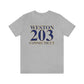 203 Weston Collection. Weston, Connecticut tee shirts, hoodies, sweatshirts, mugs, and other apparel and home gifts. • Proceeds of this collection go to help build Finding Weston’s  and Finding Connecticut’s brand. • Free USA shipping 