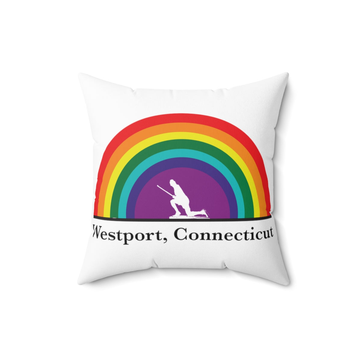 Minuteman Rainbow Spun Polyester Square Pillow