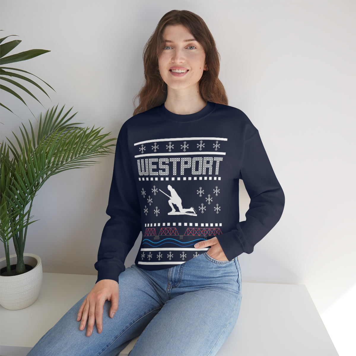 Westport Holiday Sweater Unisex Heavy Blend™ Crewneck Sweatshirt