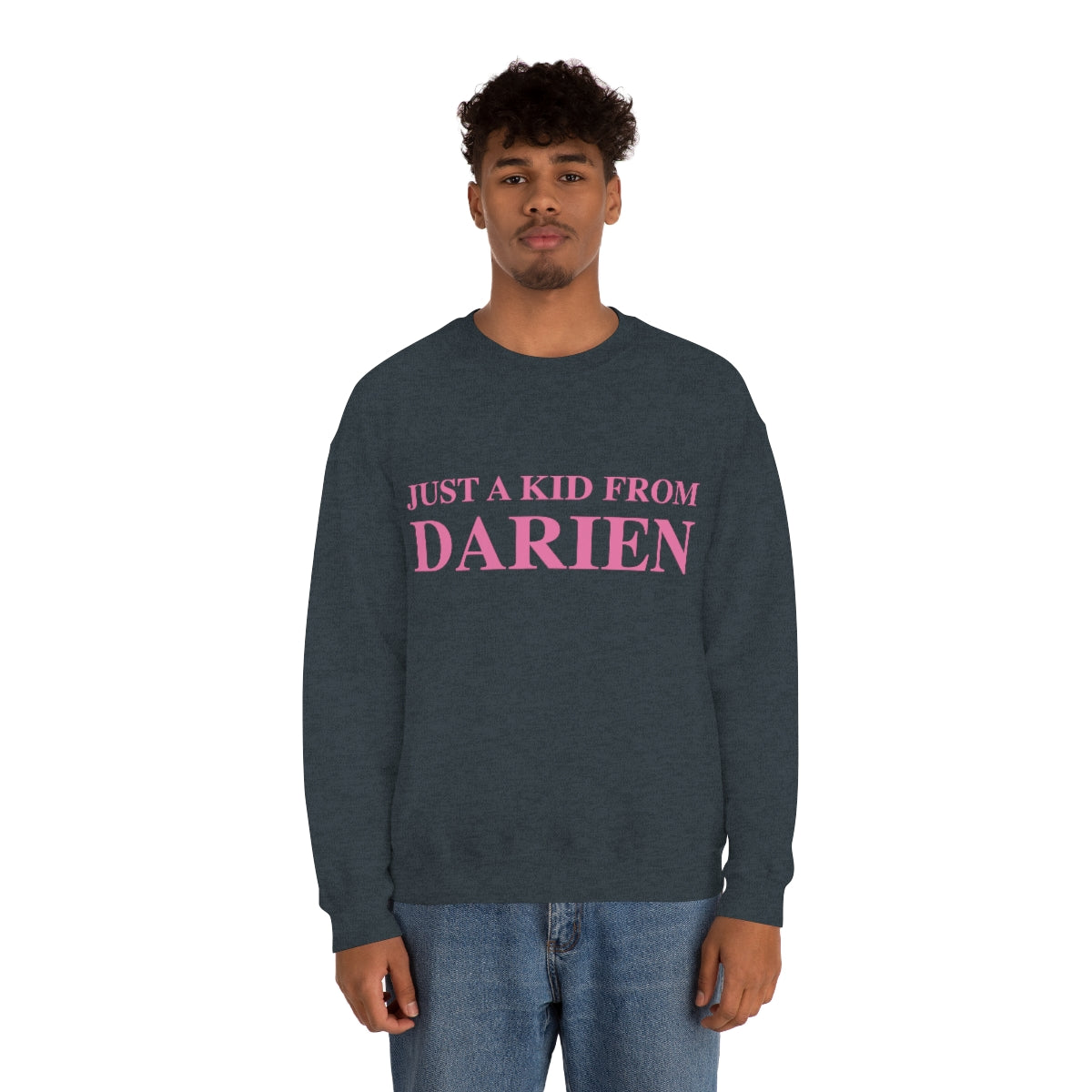 Just a kid from Darien Unisex Heavy Blend™ Crewneck Sweatshirt