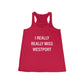 I Really Really Miss Westport Women's Flowy Racerback Tank