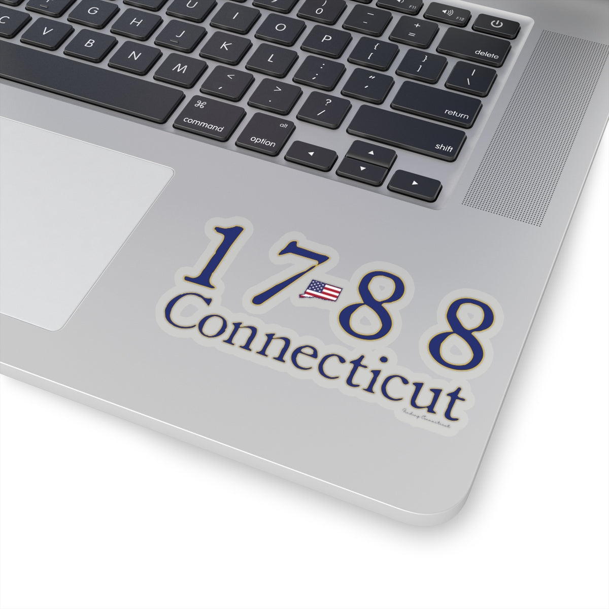 1788 Connecticut American Flag Kiss-Cut Stickers