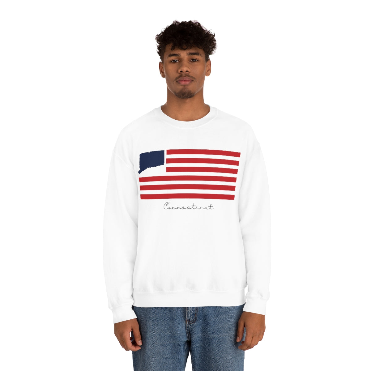 Connecticut Flag Unisex Heavy Blend™ Crewneck Sweatshirt