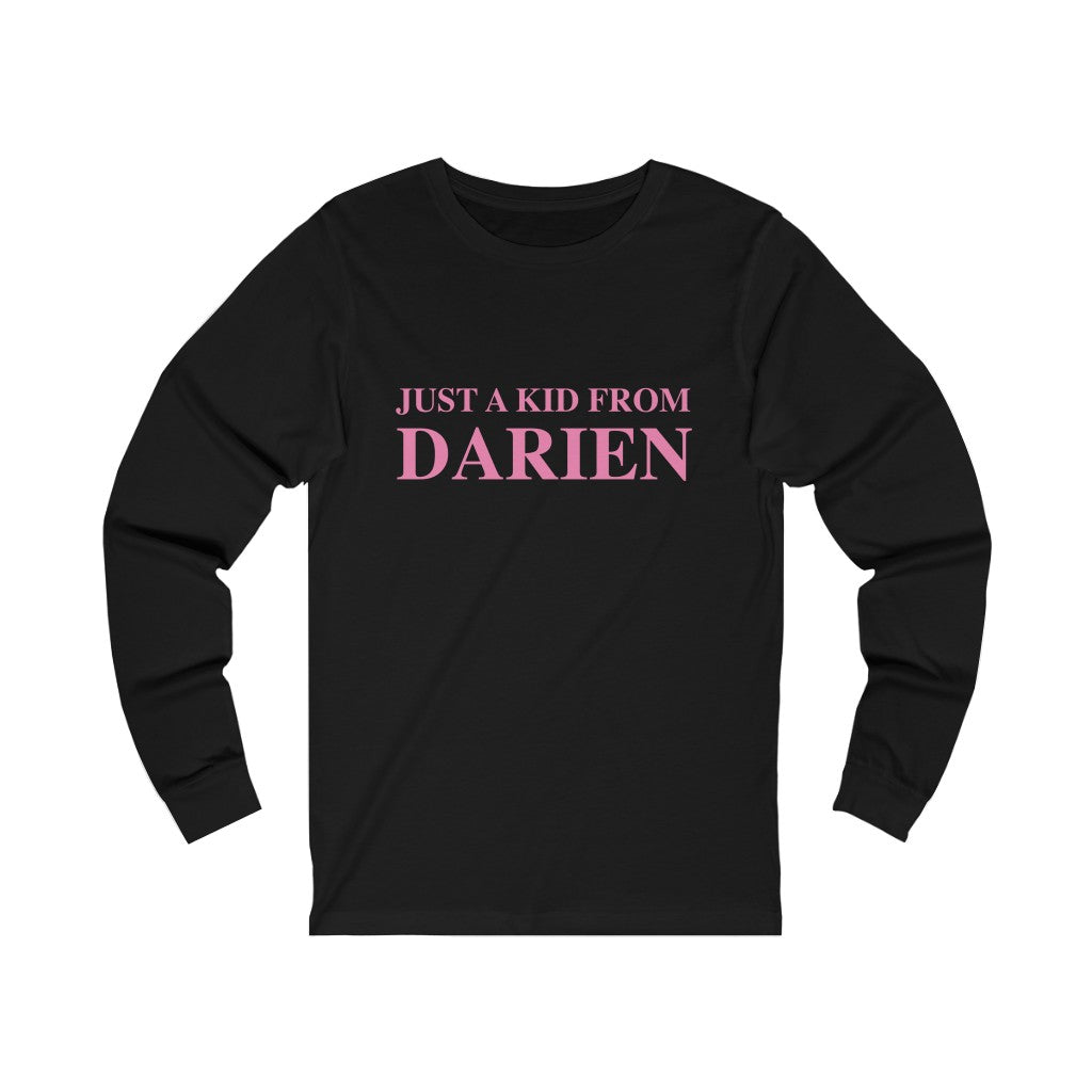 just a kid from darien connecticut unisex long sleeve tee shirt