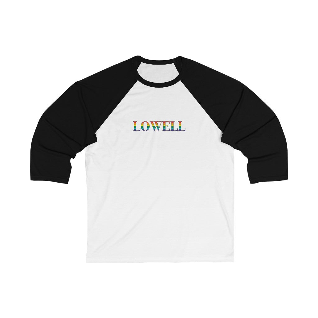 Lowell Rainbow Unisex 3\4 Sleeve Baseball Tee