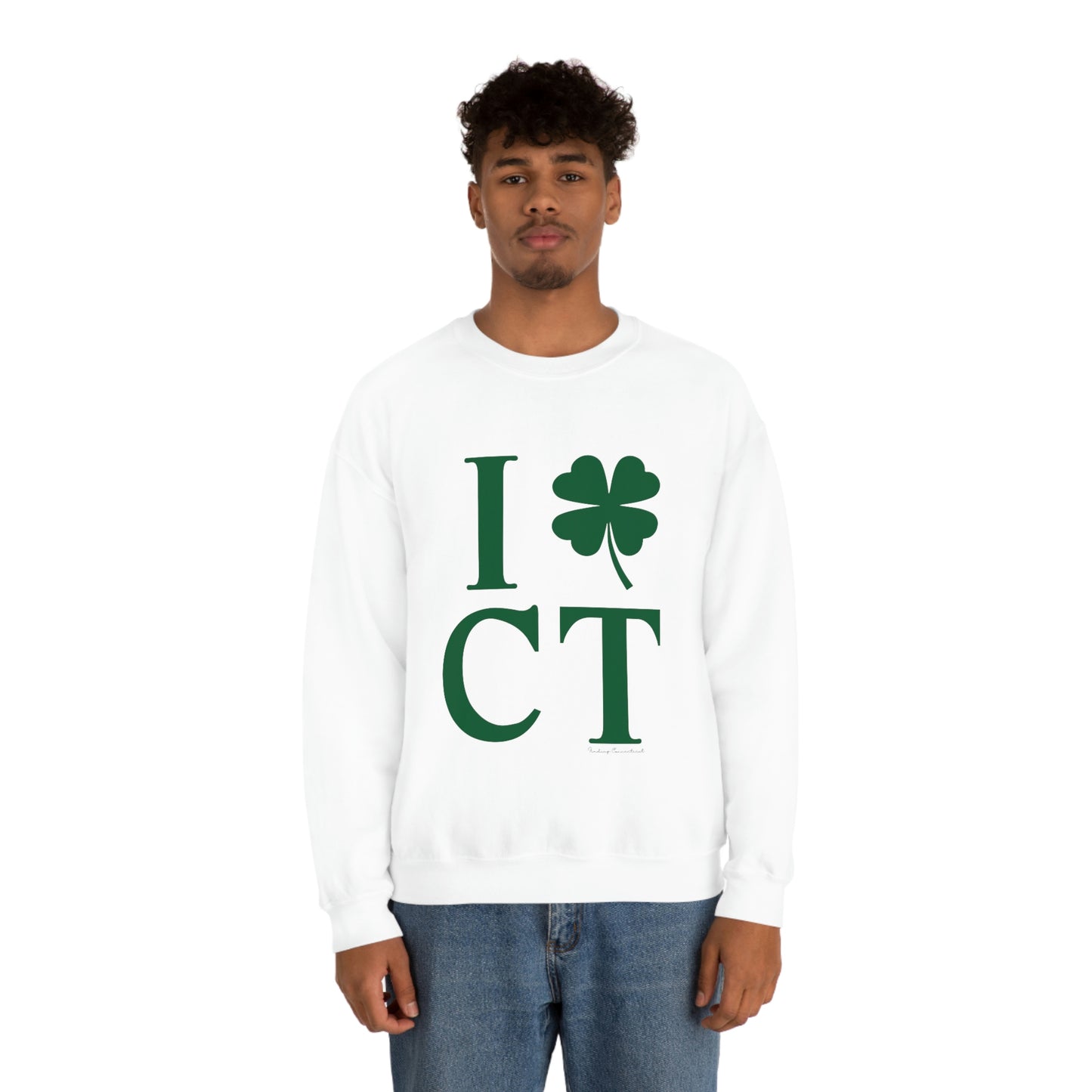 I Clover CT (Green) Unisex Heavy Blend™ Crewneck Sweatshirt