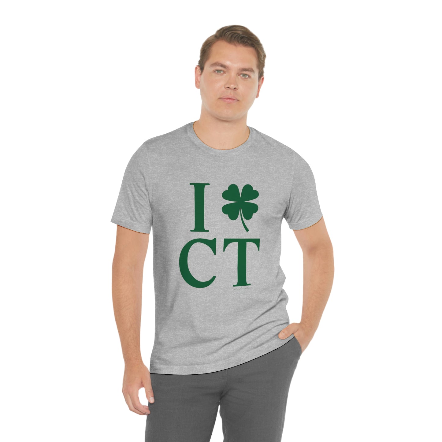 I Clover CT (Green) Unisex Jersey Short Sleeve Tee