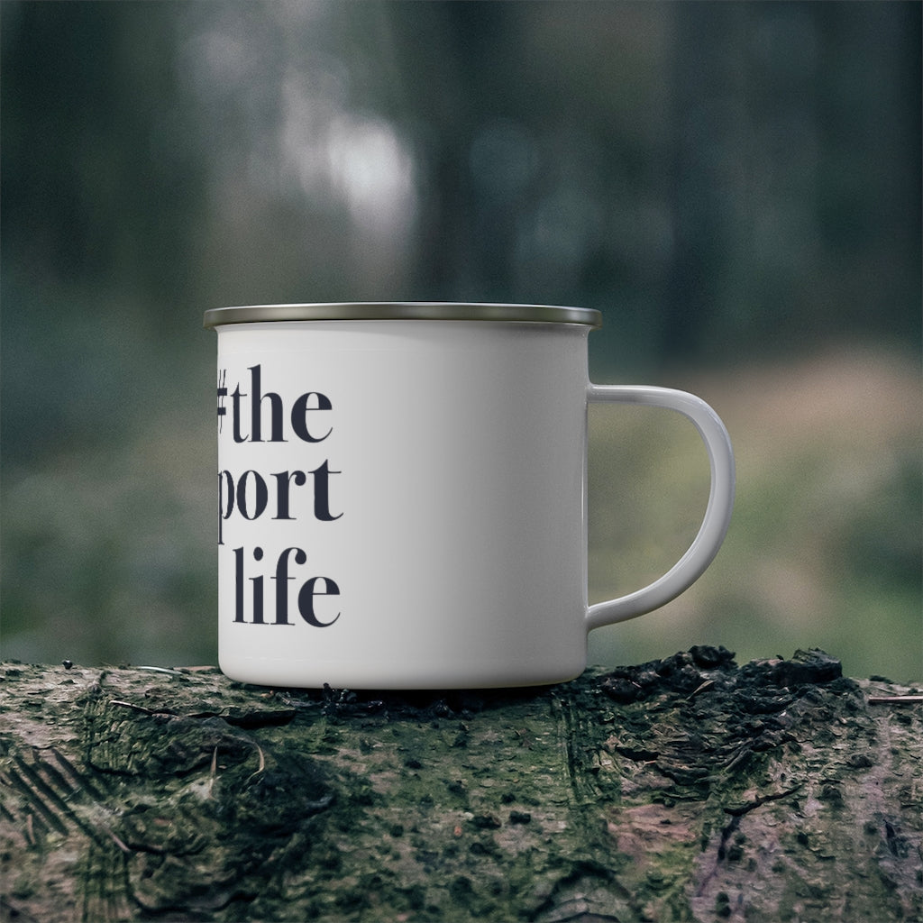  #thewestportlife Enamel Camping Mug   Do you live the #thewestportlife? Living the #thewestportlife is a lifestyle and proudly show it off the world that your beach of choice is Compo Beach and you support the local lifestyle.  Free USA shipping on all products.  Proceeds of this collection goes to help grow Finding Westport and Finding Connecticut’s brand.