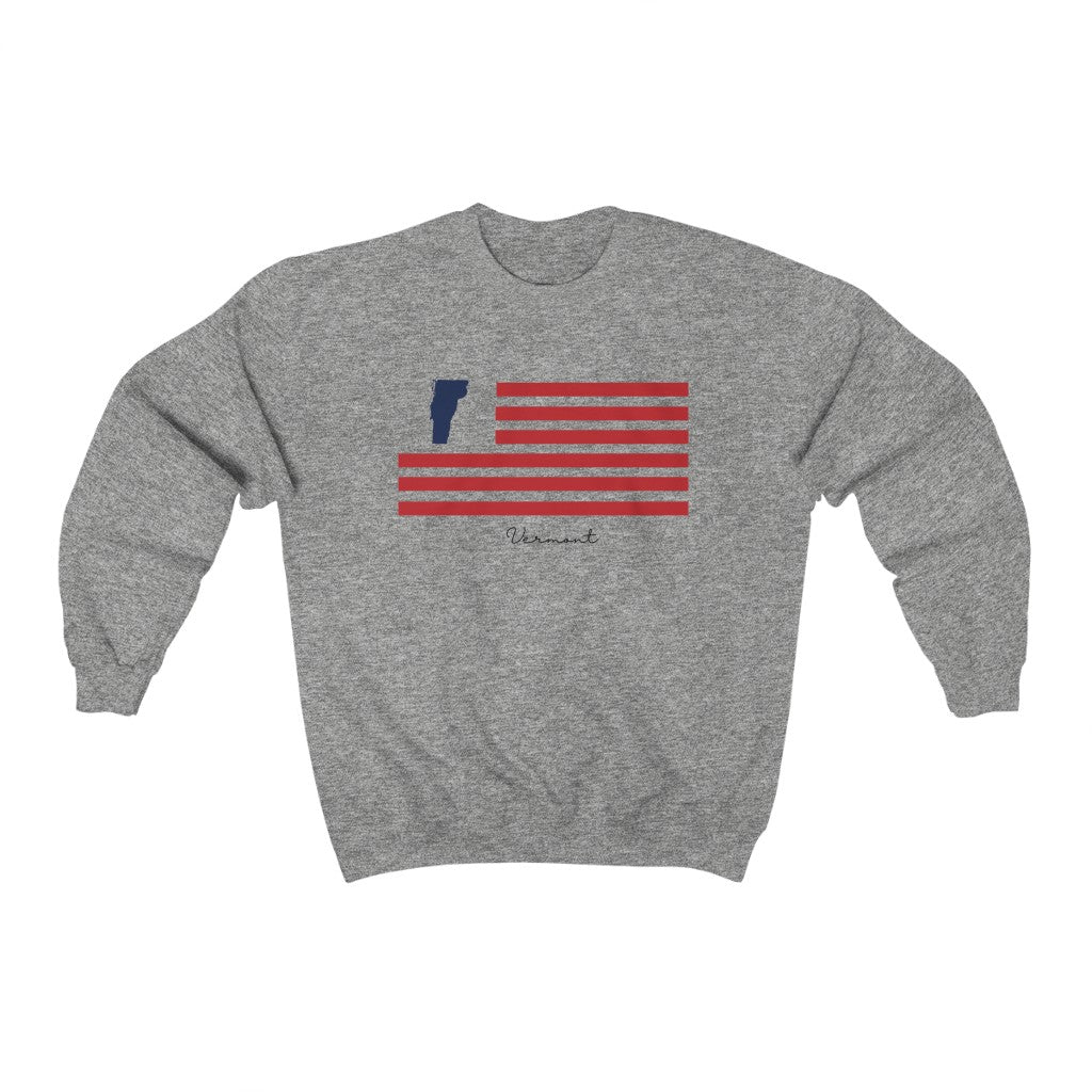 Vermont American Flag collection has tee shirts, mugs, reusable bags, and other apparel and gifts. All proceeds goes to help build the Finding New England brand and get our website up and going. Free shipping on all products. 