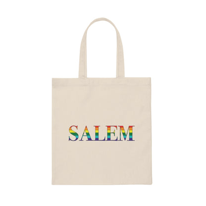 Salem Rainbow Canvas Tote Bag