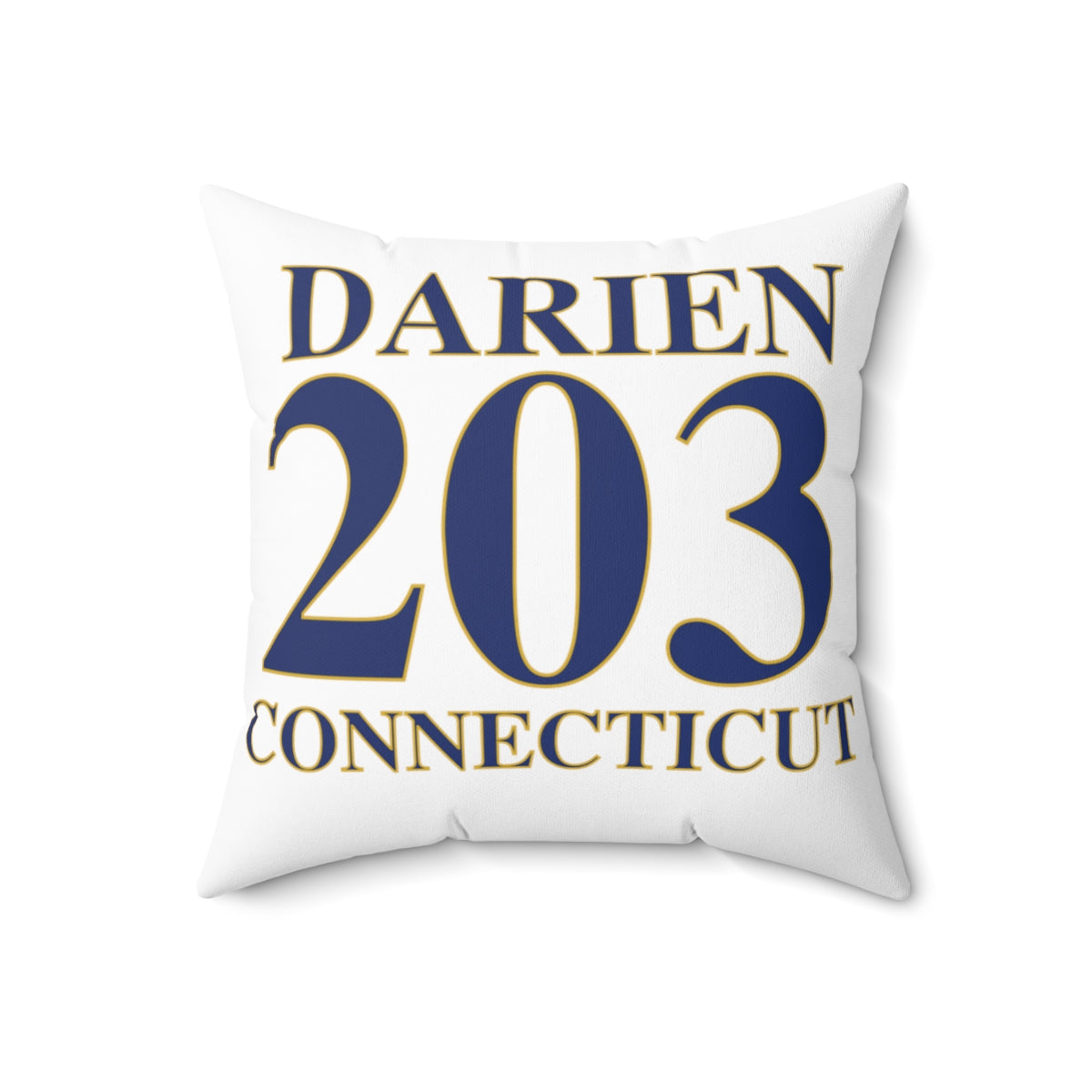 Darien 203 Connecticut Spun Polyester Square Pillow