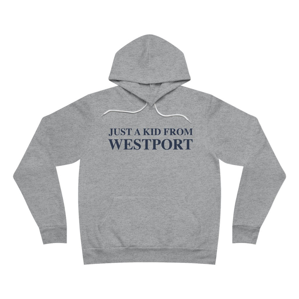 Just a kid from Westport Unisex Sponge Fleece Pullover Hoodie