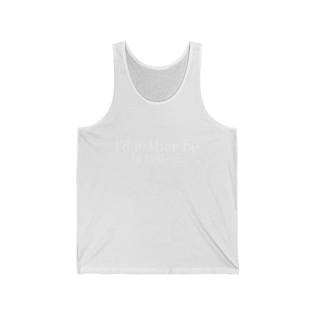 I'd rather be in Wilton Unisex Jersey Tank