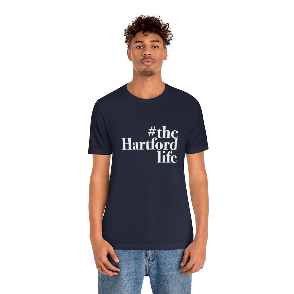  #thehartfordlife Unisex Jersey Short Sleeve Tee  Proceeds help grow Finding Connecticut's website and brand.   Click here to go back to our home page. 