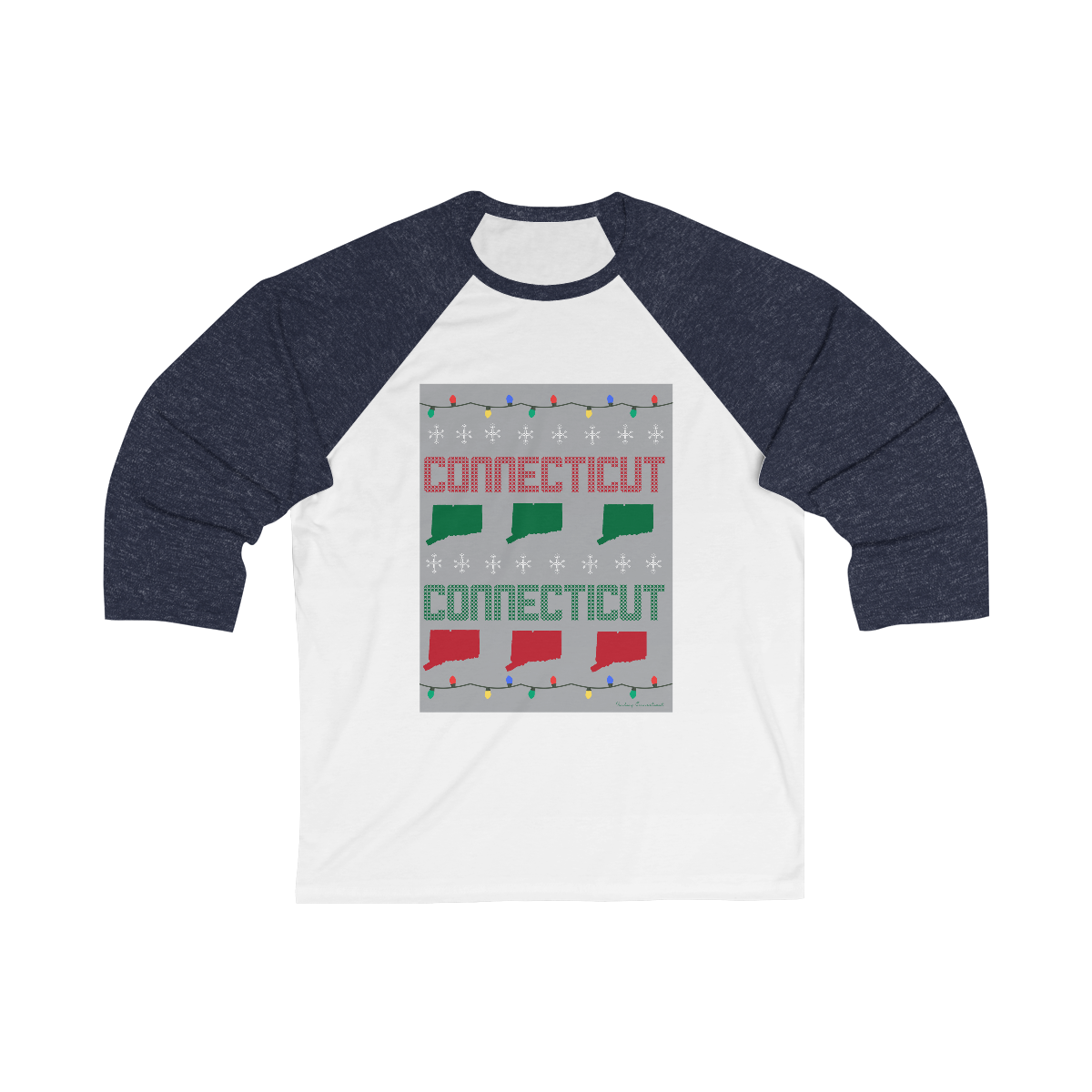 connecticut ugly holiday tee shirt 