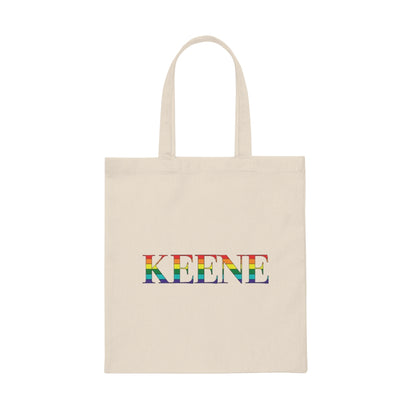 Keene Rainbow Canvas Tote Bag