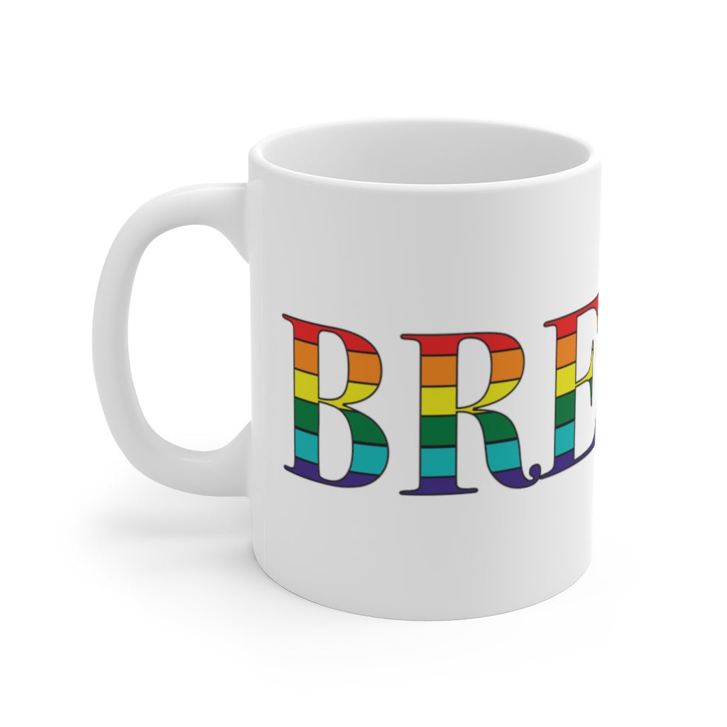 Brewer Rainbow White Ceramic Mug