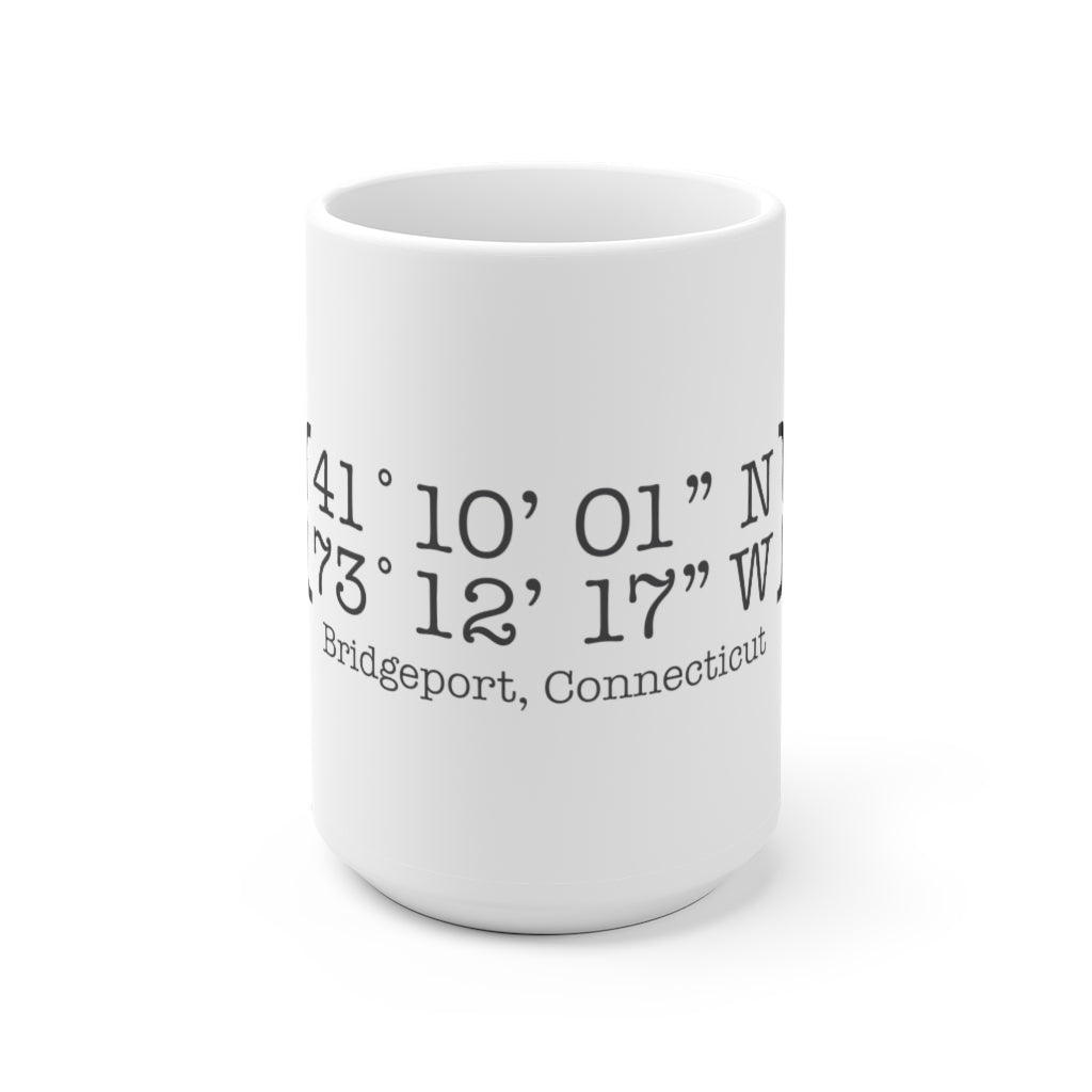 Bridgeport Connecticut Coordinates mug // bridgeport ct / Finding Connecticut