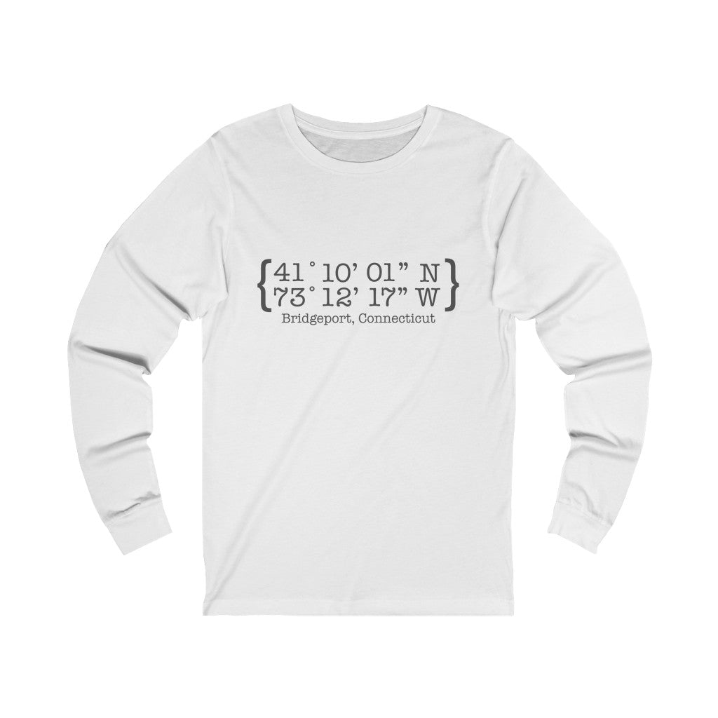 Bridgeport ct coordinates long sleeve tee shirt

Bridgeport coorindates // bridgeport connecticut long sleeve tee shirt // finding connecticut 